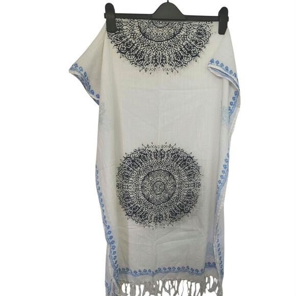 Lucky Brand Unisex Bohemian Scarf white OS - Picture 3 of 4